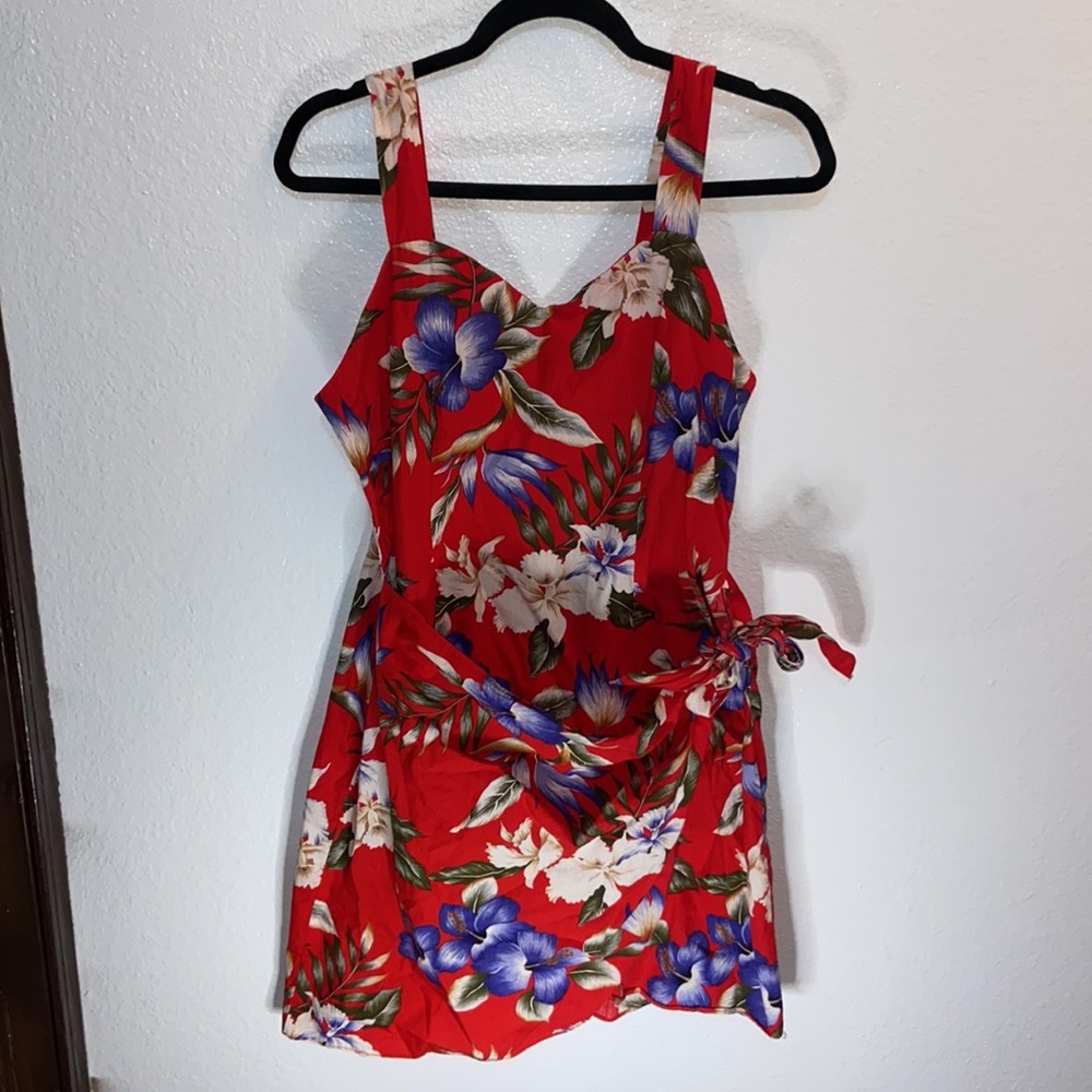 KY’S Vintage Hawaiian Wrap Dress 80s 90s Size Medium